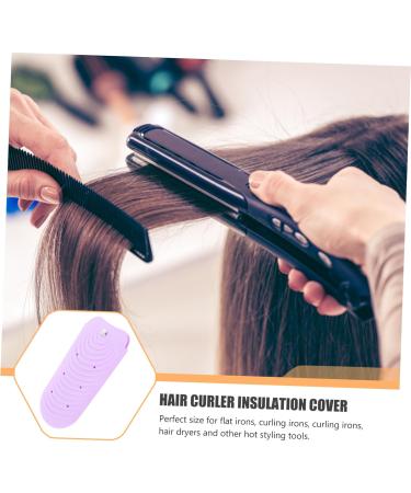 Heat Resistant Hair Curler Insulation Pouch - Silicone Travel Storage Bag for Curling Iron - 20x10cm Purple - Buy Online on GoSupps.com