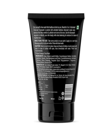 Beardo Activated Charcoal Face Wash for Men - Acne & Oil Control 100ml | Deep Cleansing Pollution Control - Buy Online on GoSupps.com