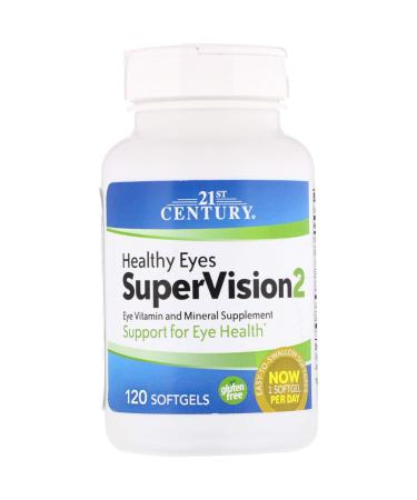 21st Century Healthy Eyes SuperVision2 Softgels 120 Count (Pack of 2) Unflavored 120 Count (Pack of 2)