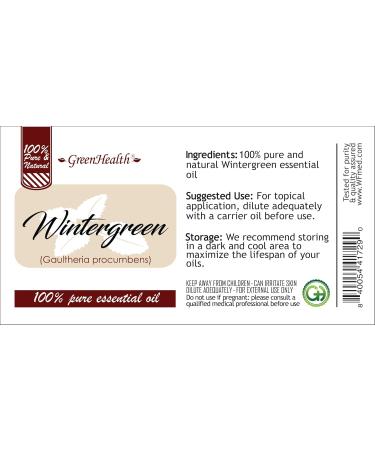 2 Bottles - 8 fl oz Wintergreen Essential Oil - Aluminum Bottle - Buy Online on GoSupps.com