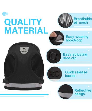 Supet Cat Harness and Leash Set - Adjustable Soft Mesh Vest for Walking Cat and Small Dog - Reflective Strap for Safety - Comfort Fit for Pet - Black (Chest 11-13) - Buy Online on GoSupps.com
