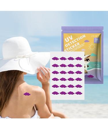  Wezalget Sunscreen Reminder Stickers UV Sunscreen Plasters SPF Sensing 24 Count - Pack of 5 Sunscreen Reminder Stickers for Sunburn Prevention - Buy Online on GoSupps.com