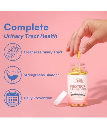 Protect+ Urinary Care Supplement for Women - Fast UTI Support & Prevention - Clinical Strength D-Mannose Formula - 60 Capsules for Urinary Health - Buy Online on GoSupps.com