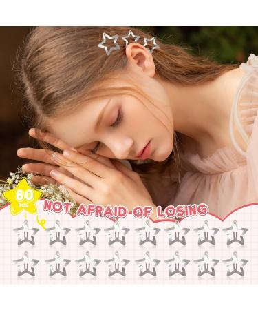 80-Piece Star Snap Hair Clips - Y2K Cute Non-Slip Barrettes for Women & Girls (Silver) - Buy Online on GoSupps.com