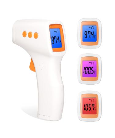 Non-Contact Forehead Thermometer  Infrared Forehead Thermometer Accurate Reading  Instant Fever Alarm Function with LCD Display - Touchless Thermometer Gun for Adults Kids Baby (Batteries Included)