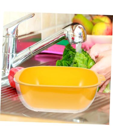 ABOOFAN 1 Set Fruit Drain Basket Storage Baskets Kitchen Strainer Bowl Washing Storage Holder Food Basket 32X27CM Orange - Buy Online on GoSupps.com