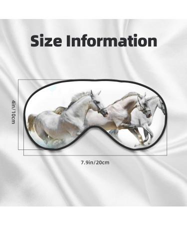 Running White Horses Print Sleep Eye Mask | Soft Travel Eyeshade with Elastic Strap for Ultimate Comfort - Buy Online on GoSupps.com