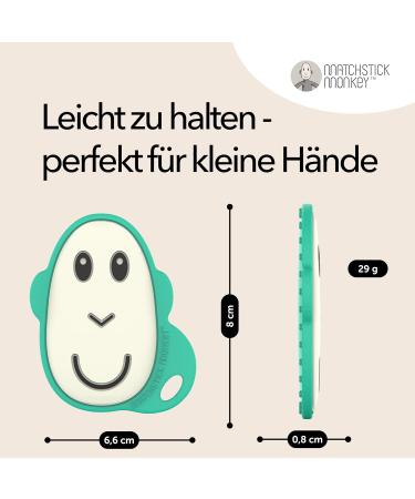 Matchstick Monkey Flat Face Teether - Antimicrobial Silicone BPA-Free Perfect Teething Aid for 3 Months+ (Monkey Green) - Buy Online on GoSupps.com