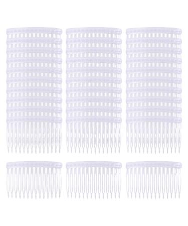Cinaci Haircongs made of plastic transparent white black brown 30 pieces hair fighters with 14 teeth DIY head jewelry clips clips accessories for women girls wedding bride veil - Buy Online on GoSupps.com