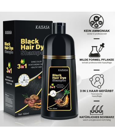 Evil Black Hair Dye Shampoo 3 in 1 Hair Color Shampoo for WomenMen for Gray Coverage for Instant Herbal Natural Hair Dye - Buy Online on GoSupps.com