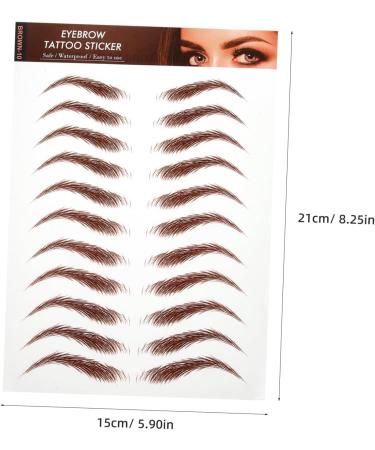 Hemoton 10 Sheets sticker eyebrow stickers peel off simulation eyebrow grooming shaping eyebrow 1 count (Pack of 1) Brownx2pcs - Buy Online on GoSupps.com