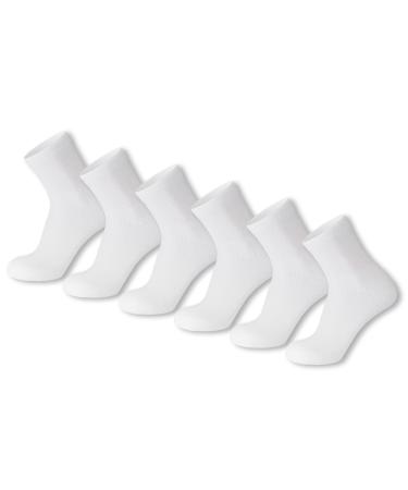 6 Pairs of Premium Diabetic Cotton Quarter Length Athletic Sport Ankle Socks (White  10-13) White - 6 Pairs 10-13 - Buy Online on GoSupps.com