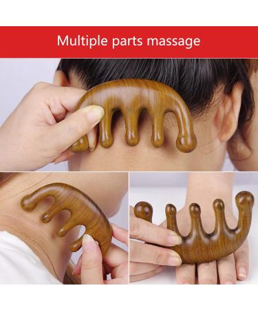 Head Massage Comb Gua Sha - 5 Wide Teeth Scalp Massager for Hair Care | International Shipping - Buy Online on GoSupps.com