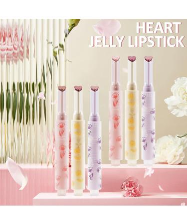 Erinde Tinted Glasting Melting Balm | Vegan Jelly Lip Balm & Lipstick | Moisturizing Glossy Heart Shape Gloss | 3 Colors #04 #05 #06 - Buy Online on GoSupps.com