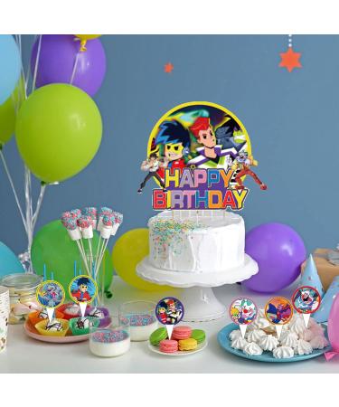 37Pcs Akedo Ultimate Cake Toppers Cupcake Toppers Akedo Ultimate Cake Decorations Arcade Warriors Birthday Party Supplies Decorations - Buy Online on GoSupps.com