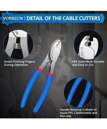 VORXEON 6 Inches Cable Cutter Tool - High Leverage Cutter for Aluminum, Copper, and Communications Wire - Buy Online on GoSupps.com