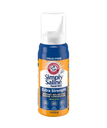 Arm & Hammer Simply Saline Nasal Mist Extra Strength, Severe Congestion, 1.6 Ounce