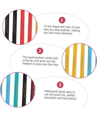 FRCOLOR 12pcs Matte Liquid Eyeliner Eyeline Liquid Pencil Liquid Eyeliner Pencil Set Painted Makeup 1 count (Pack of 1) As Shown - Buy Online on GoSupps.com