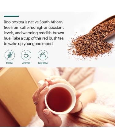 Soeos Organic Rooibos Tea Bags (100 Count) - Naturally Sweet Herbal Tea, Caffeine Free, USDA Organic - Red Rooibos Tea from South Africa, 9oz - Buy Online on GoSupps.com