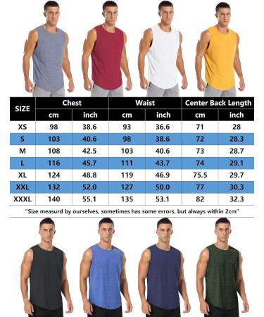 Amussiar Men's 3 Pack Mesh Workout Tank Tops - Dry Fit Bodybuilding Shirts - 3X-Large - Buy Online on GoSupps.com