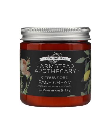 Farmstead Apothecary 100% Natural Anti-Aging Face Cream with Jojoba Oil  4 oz (Citrus Rose)