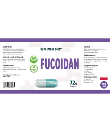 Fucoidan from Bladderwrack 500mg - 120 Vegan Capsules | High Strength, Gluten & GMO Free - Buy Online on GoSupps.com
