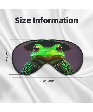 Cute Frog Print Eye Mask | Soft Sleeping Eye Cover for Travel & Naps | Unisex Black Eyeshade - Buy Online on GoSupps.com