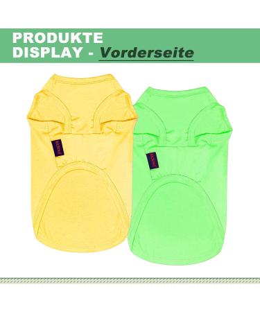 Kickred 2 Pack Summer Dog Shirts | Fast Drying & Breathable Pet Vests for Large & Medium Dogs | Lightweight Stretchy Tank Tops (XXL Grass Green & Lemon Yellow) - Buy Online on GoSupps.com
