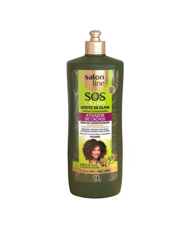 Salon Line - Linha Tratamento (SOS Cachos) - Ativador de Cachos Azeite de Oliva 1000 Ml - (Salon Line - Treatment (SOS Curls) Collection - Olive Oil Curl Activator 33.81 Fl Oz)