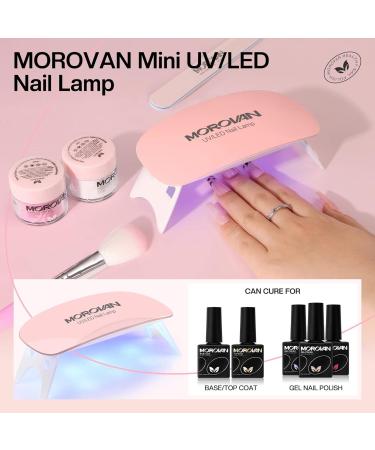 Morovan Acrylic Nail Set - Complete Starter Kit with Acrylic Powder Nail Lamp Drill & 4 UV Polish Colors for Beginners - Buy Online on GoSupps.com