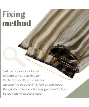 Shop Laavoo 50cm Micro Tressen Extensions - Blonde Highlighted Real Hair 50g EZ Weft Perfect for Summer Looks - Buy Online on GoSupps.com