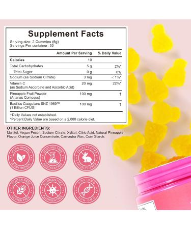  FuzzyUp Feminine Balance Gummies Premium Balance Women's Food Supplement pH Health Immune Support Energy Support Vegan Gluten Free Strawberry Flavor Delicious Flavor Vegan - Buy Online on GoSupps.com