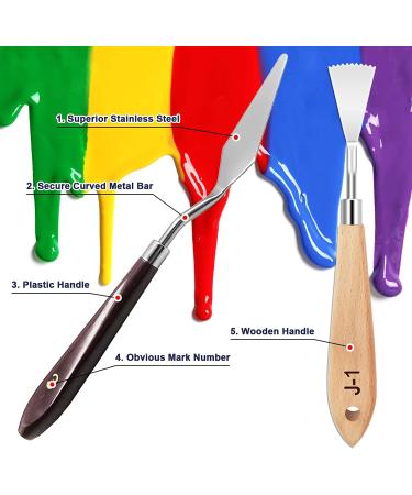 11 Piece Stainless Steel Spatula Palette Knife Set - Professional Painting Knives for Color Mixing, Cake Decorating, and Canvas Acrylic Art - Buy Online on GoSupps.com