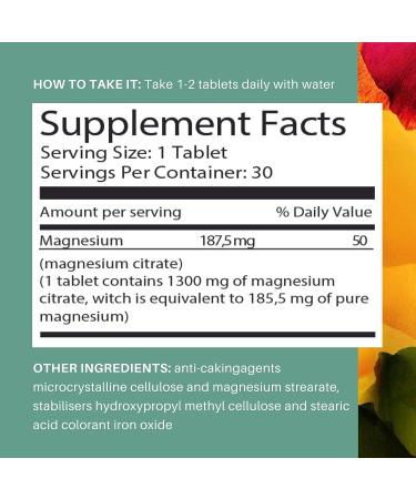 High Potency Health Pyramid Magnesium Citrate Tablets 1300mg for Men and Women - Relax & High Absorption Supplement - Buy Online on GoSupps.com