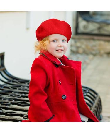 4 Pieces Toddler Wool Beret Set - Classic French Beret Hat for Girls - Buy Online on GoSupps.com