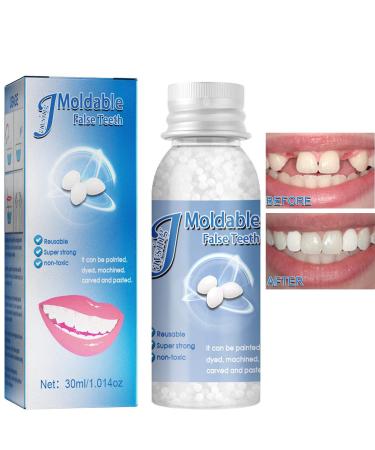 False Teeth Tooth Repair Granules Tooth Filling Repair Kit DIY Moldable - Temporary Tooth Repair Beads Tooth Bonding Kit for Fix The Missing and Broken Tooth Instantly Confident Smile (1PC)