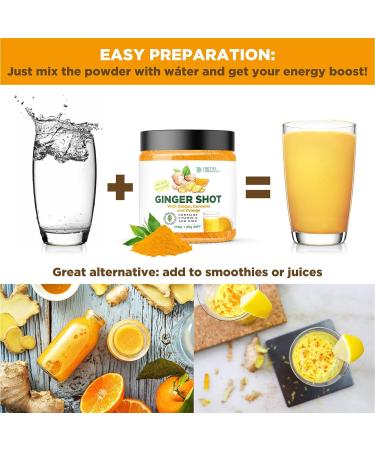 Ginger Shot with Vitamin C and Zinc - 125g Ginger Shots with Turmeric and Orange - Buy Online on GoSupps.com