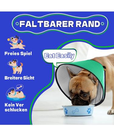 Supet Dog Leak Protection Breaker Collar - Adjustable Soft Protective Neck Band for Post-Op Recovery - Breathable Lime Green Size S (20-25.5cm) - Buy Online on GoSupps.com