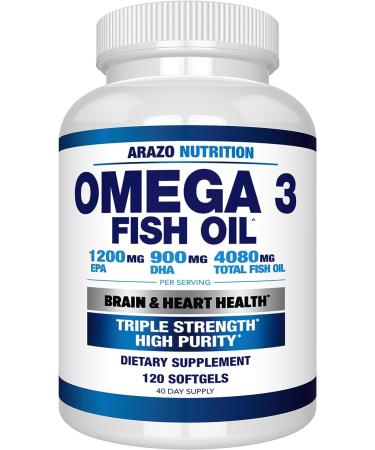 Arazo Nutrition Omega 3 Fish Oil - 120 Count - Buy Online on GoSupps.com
