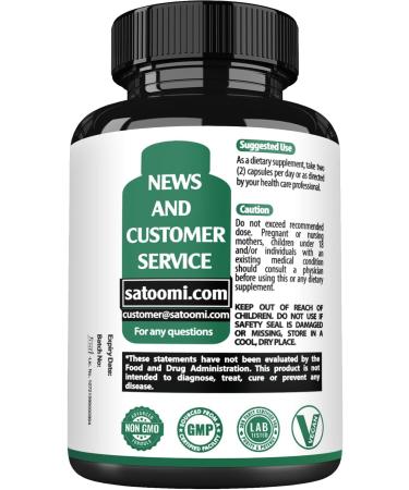 Satoomi 5 in 1 Wormwood Capsules Supplement - with Black Walnut Cloves Turmeric and Berberine HCl - 90 Capsules - Immune System & Digestion Health 90 Count (Pack of 1) - Buy Online on GoSupps.com