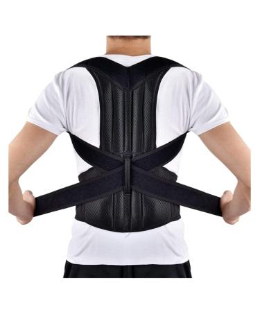 Back Support Back Brace Lumbar Support Back Support Posture Corrector Full Back Support Belt Brace Trainer Shoulder Back Support Belt(Black Small) Small Black