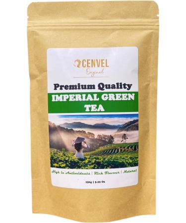 CENVEL Imperial Green Tea | Pure & Natural Loose Leaf Green Tea | Exclusive Large Leaves Green Tea | Rich in Antioxidants | Eco-Friendly Packaging | (150g) - Buy Online on GoSupps.com