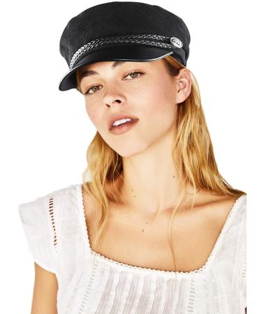 WETOO Women Newsboy Hat Cap for Ladies Visor Beret Hat Black
