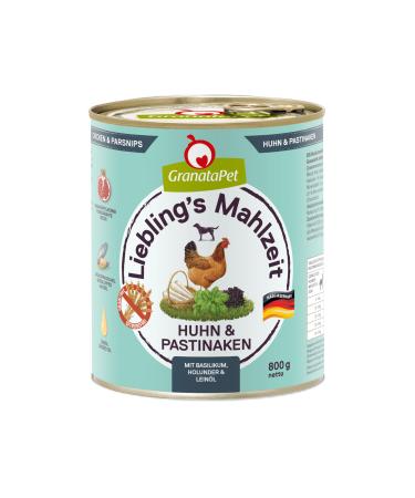 Granatapet Liebling's mealing chicken & parsnip wet food for dogs dog food without grain & without sugar additives single feed 6 x 800 g chicken & parsnip 800 g (6 Pack)