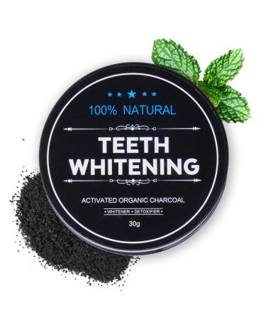 Genkent Mouth Powder Organic Toothpowder Activated Powder Charcoal Tooth Cleaning Powder with Kaolin & Bentonite Clay