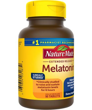 Nature Made Melatonin 4mg Extended Release Tablets Sleep Supplements for Adults 100% Drug Free Sleep Aid 90 Count 90 Day Supply 90 Count (Pack of 1) - Buy Online on GoSupps.com