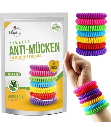 M ckit mosquito protection bracelet - effective mosquito defense outdoor for children & adults 18 pieces - anti mosquitoes outside tick protection & wasp defense - Buy Online on GoSupps.com