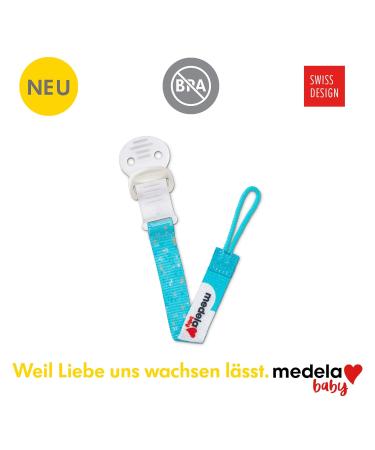 Medela Baby Pacifier Chain with Clip - Fits Most Pacifiers - Turquoise - 1 Piece for Secure & Stylish Baby Soothing - Buy Online on GoSupps.com