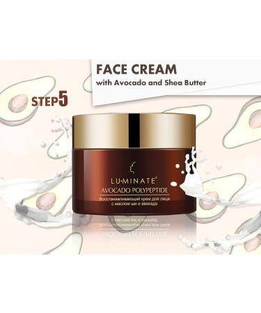 LUMINATE Avocado Polypeptide Anti-Aging Set | Hydrating Face Cream Cleansing Gel Eye Cream Moisturizing Emulsion | International Shipping Available - Buy Online on GoSupps.com