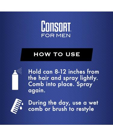 Consort Extra Hold Unscented Aerosol Hair Spray for Men 8.3 oz The Ultimate Mens Hairspray for Thin Hair and Mens Grooming Needs Dry Look Styling 8.3 Ounce (Pack of 1) Scented Extra Hold Aerosol - Buy Online on GoSupps.com